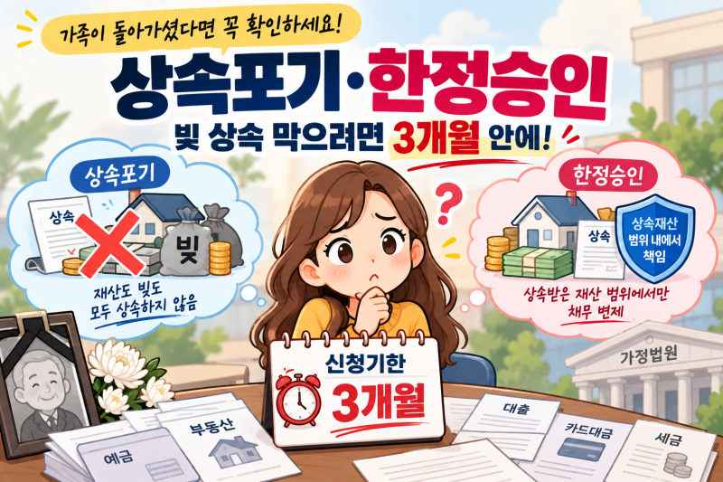 상속포기 신청방법, 빚 상속 막으려면 3개월 안에 확인할 것