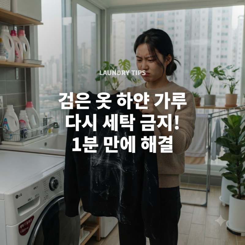 세탁 후 검은 옷에 하얀 자국이 남는 이유와 말끔하게 없애는 법