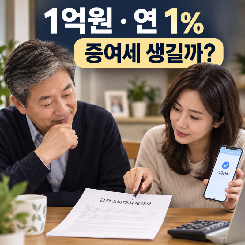 부모에게 1억원 빌리고 연 1% 이자만 주면 증여세가 생길까요? 적정이자와 실제 차액 계산