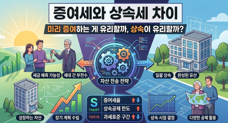 증여세와 상속세 차이｜미리 증여하는 게 유리할까, 상속이 유리할까?