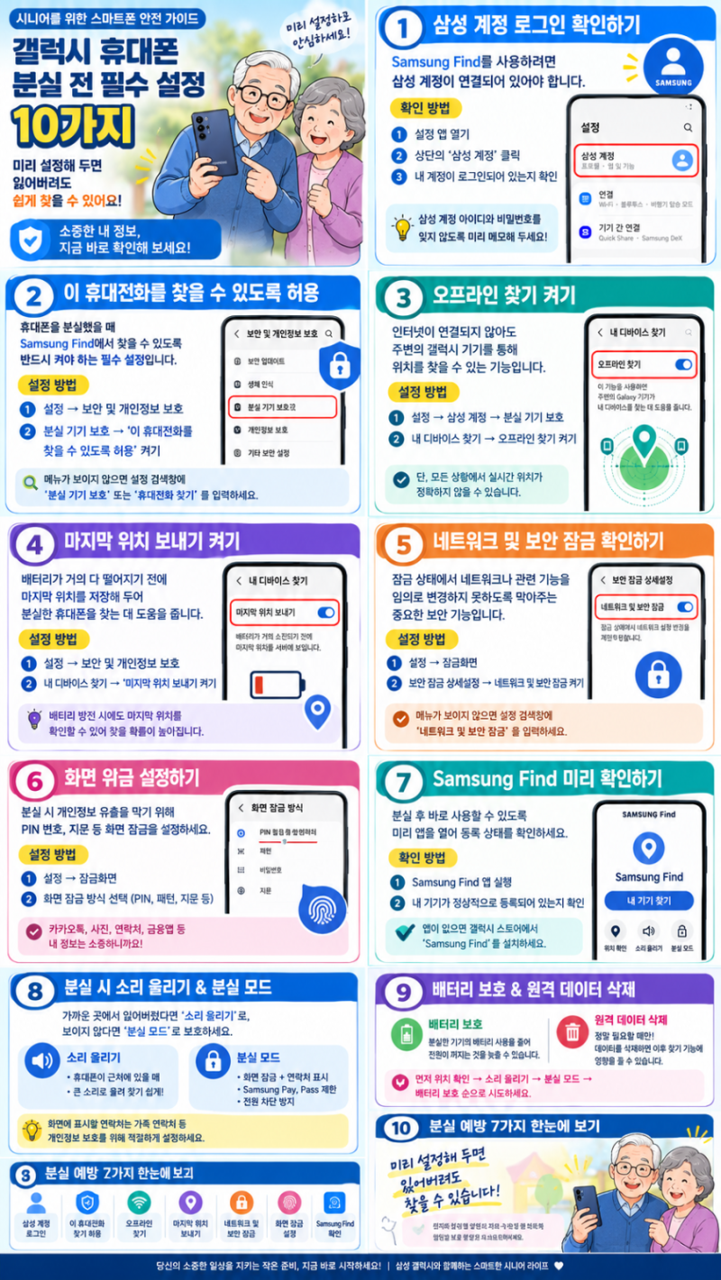 삼성 파인드(Samsung Find)로 잃어버린 갤럭시 찾는 방법