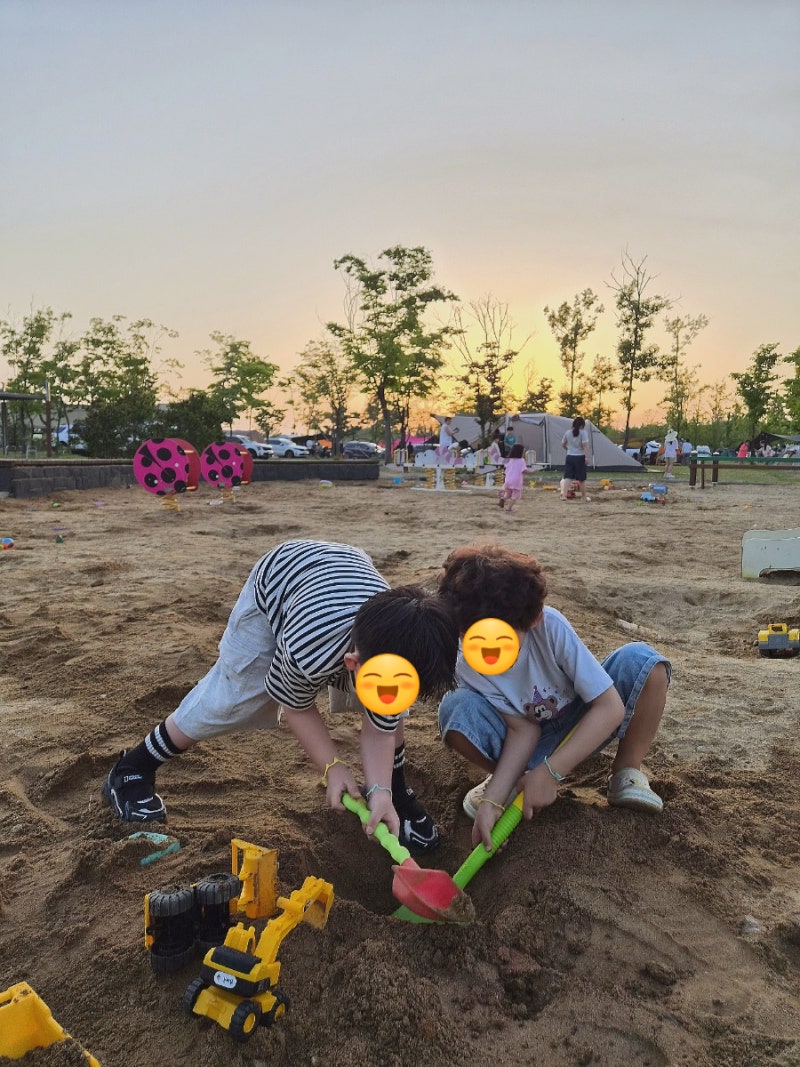 인천 노을진캠핑장 아이와 다녀온 후기, 노을이 이렇게 예쁠 줄이야