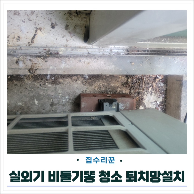 실외기실 비둘기 똥 청소 퇴치망 설치