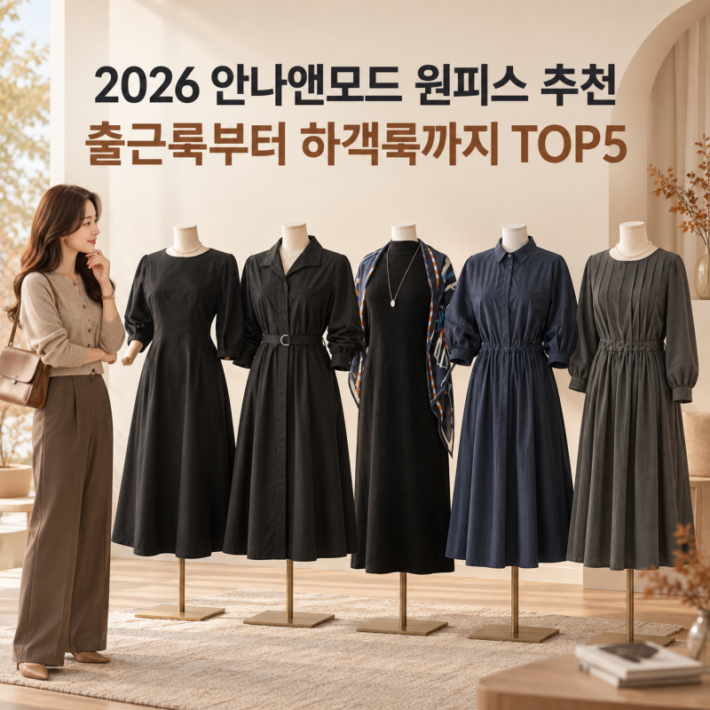 2026 안나앤모드 원피스 추천 TOP5…가을 출근룩·하객룩 고민 끝