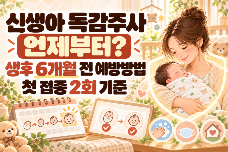 신생아 독감주사 언제부터? 생후 6개월 전 예방방법·첫 접종 2회 기준