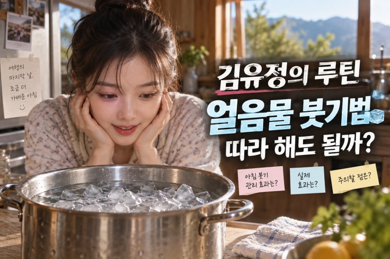 김유정 냄비 얼음물 루틴 공개, 아침 붓기 관리 효과와 주의점