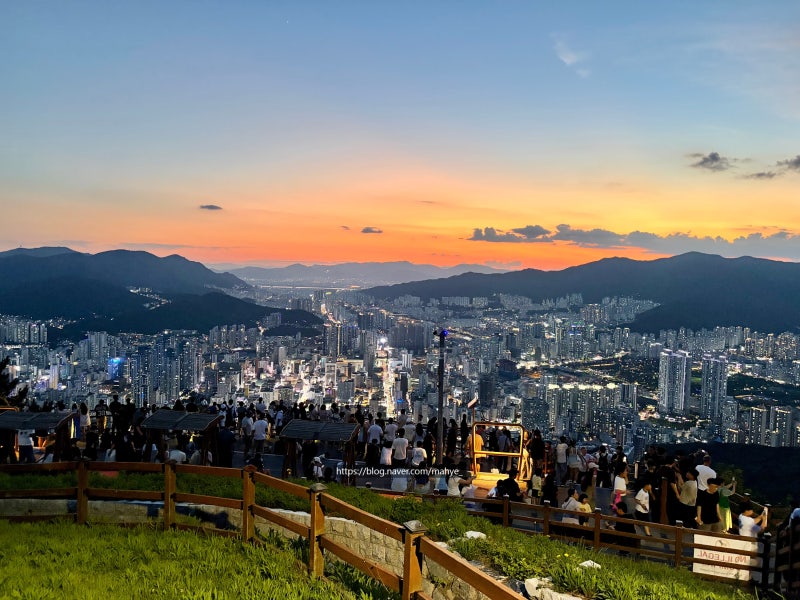 부산 야경 명소) 황령산 봉수대에서 일몰 -주차 및 광안대교가 내려다보이는곳