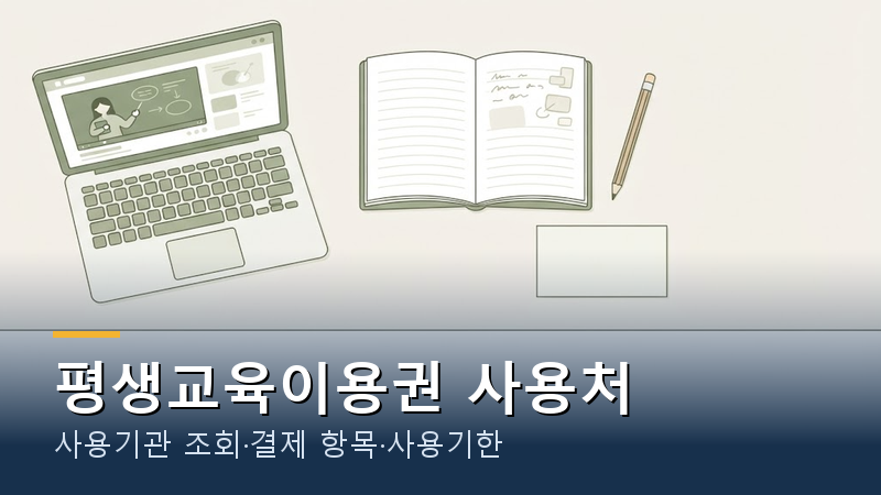 평생교육이용권 사용처 조회 2026｜온라인 강좌·교재비와 사용기한