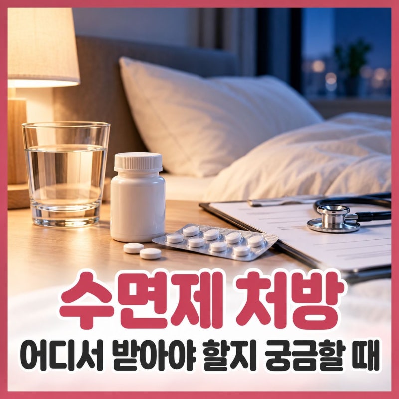 수면제 처방 어디서 받아야 할지 궁금할 때
