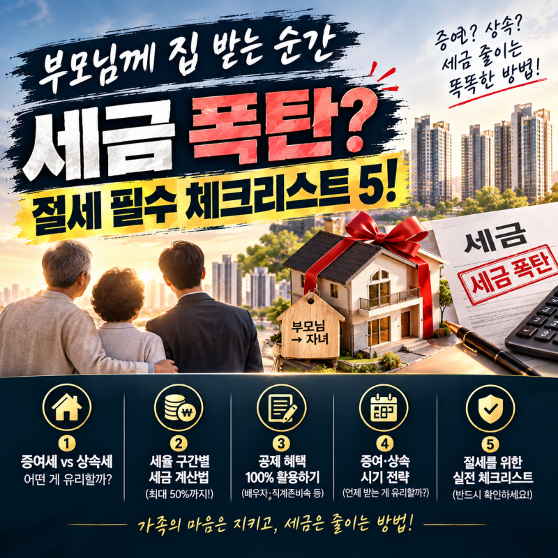 부모 자녀 부동산 증여세 절세 방법과 차용증 갚는법 완전 정리