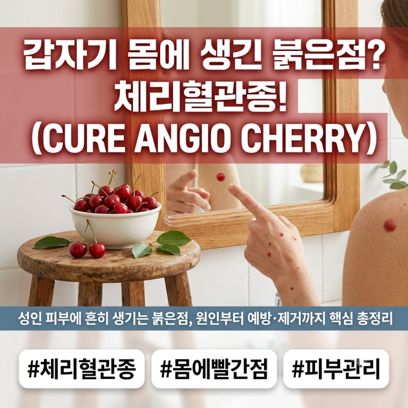 몸에 빨간점 체리혈관종 방치해도 될까? 원인 및 피부과 진료가 필요한 순간
