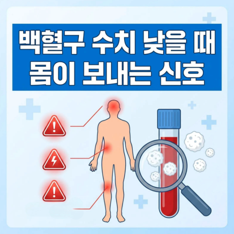 백혈구 수치 낮으면 증상, 정상 수치 범위 WBC