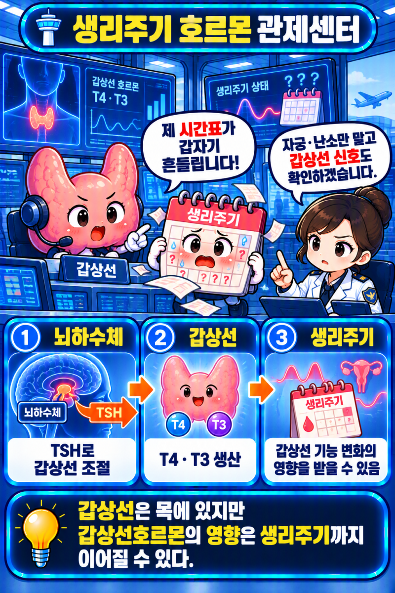 생리가 갑자기 불규칙해지면 갑상선 때문일까? 갑상선과 생리불순의 관계