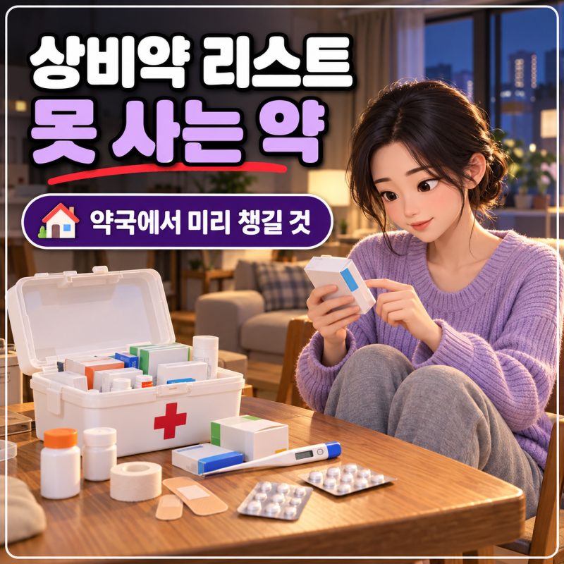 상비약 리스트 구급상자 편의점에서 못 사는 것
