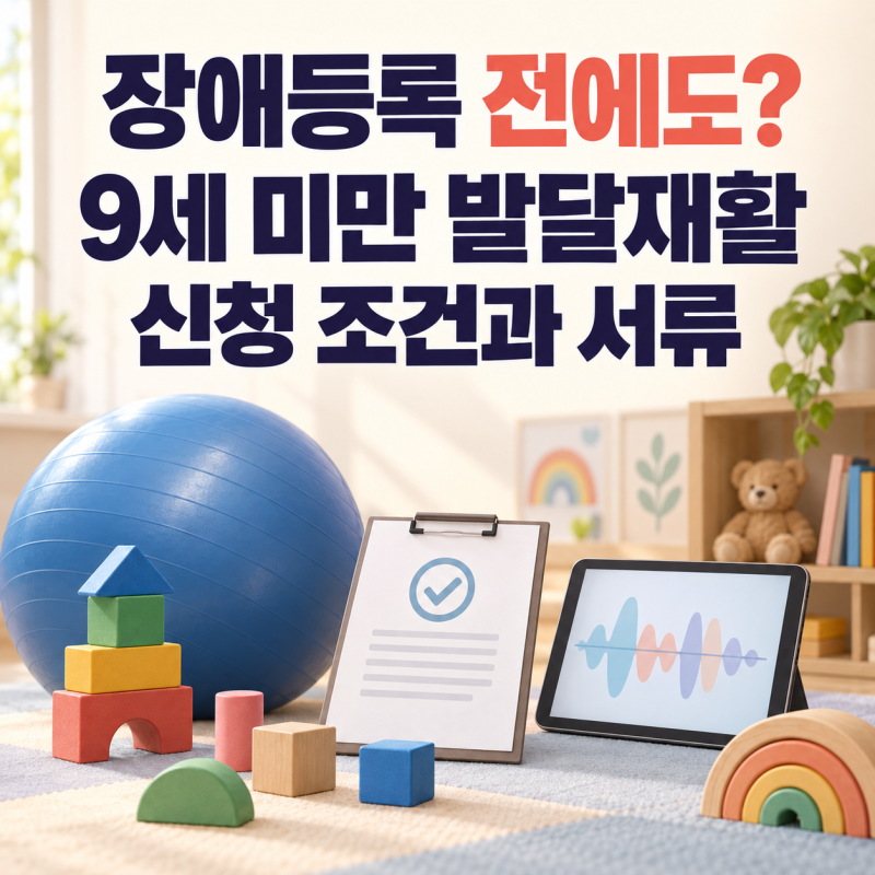 장애등록 전 아이도 발달재활 바우처를 받을까? 9세 미만 신청 조건과 서류