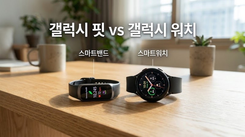 갤럭시 핏4 vs 갤럭시 워치 용도별 차이 총정리! 스마트밴드 스마트워치 고민 완벽 해결