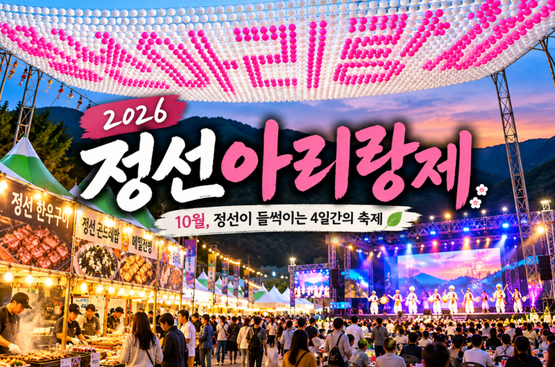 2026 정선아리랑제 일정｜10월 강원도 축제 공연·먹거리·주차 총정리