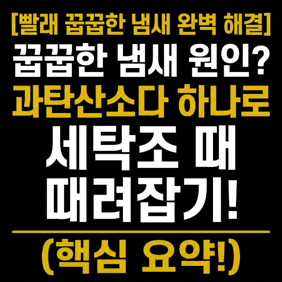 통돌이·드럼 세탁기 청소법 총정리: 과탄산소다로 냄새·곰팡이 완벽 제거 (비용 절약 꿀팁)