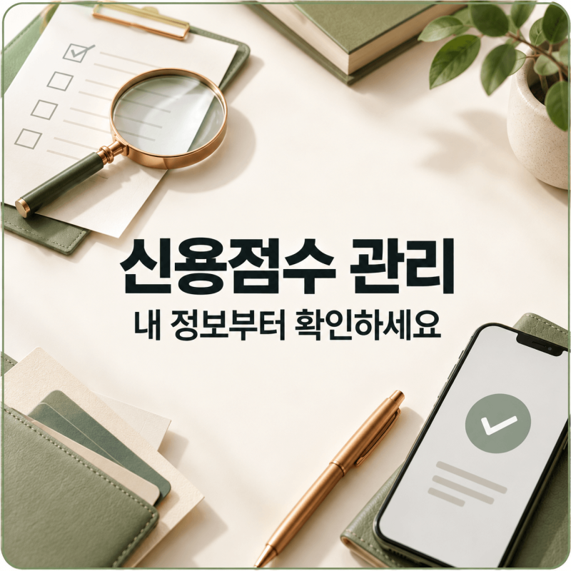 신용점수 관리 방법｜내 신용정보부터 확인하는 순서