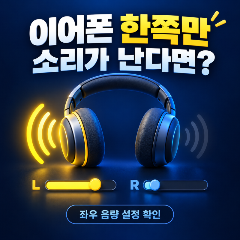 이어폰 한쪽만 들려 고장인 줄 알았다면? 윈도우에서 먼저 확인할 설정
