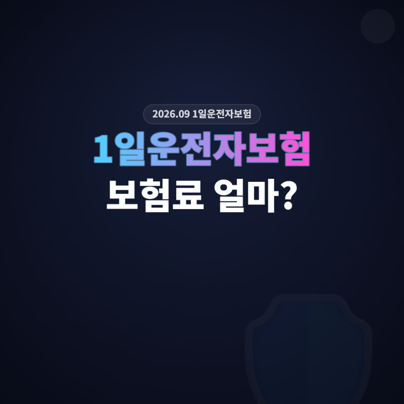 1일운전자보험 보험료 얼마? 나이·담보별 실제 금액 정리