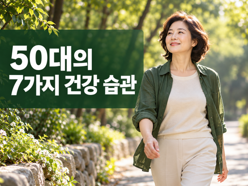 60대에도 건강하게 살고 싶다면, 50대에 꼭 해야 할 7가지