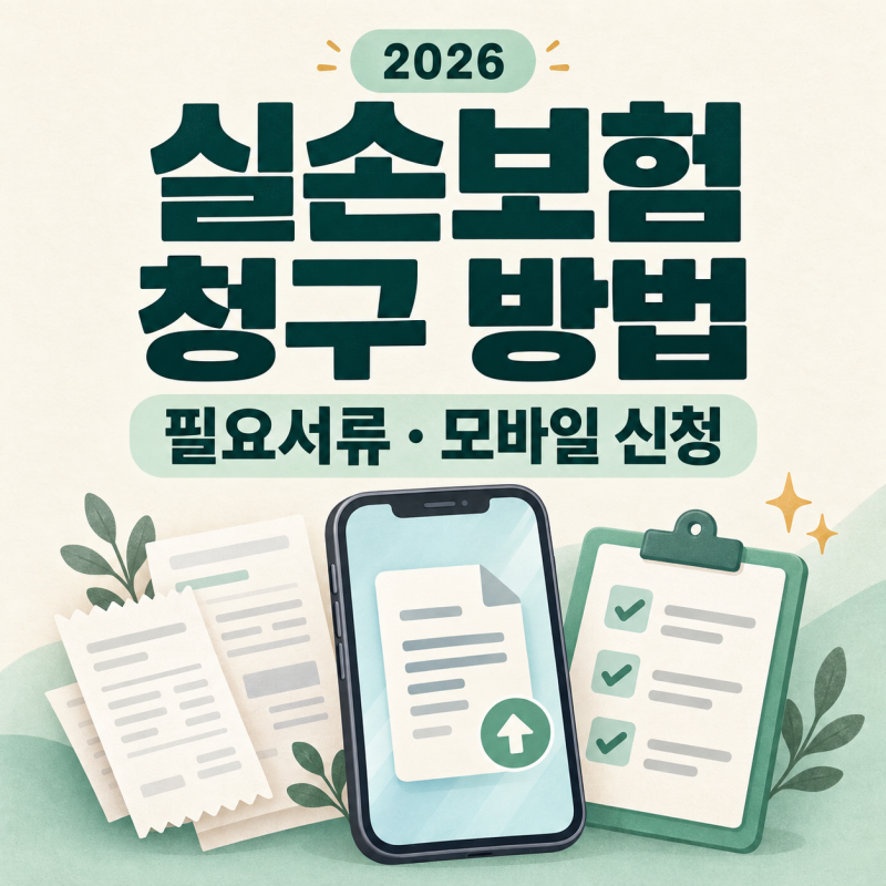 2026 실손보험 청구 서류 및 모바일 3분 신청 방법 총정리
