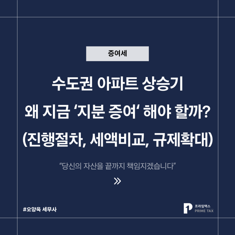 수도권 아파트 상승기, '지분 증여' 타이밍인 이유