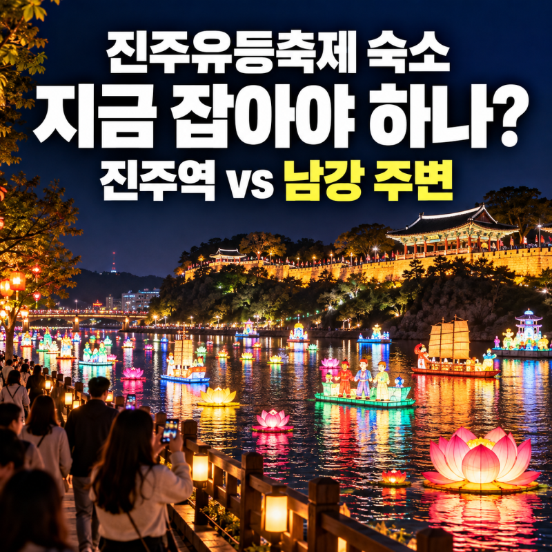 진주유등축제 숙소 지금 잡아야 하나? 진주역 vs 남강 주변