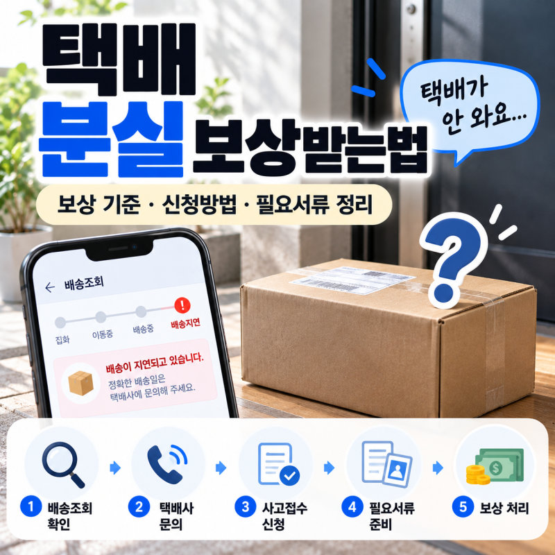 택배 분실 보상받는법｜보상 기준·신청방법·필요서류 정리