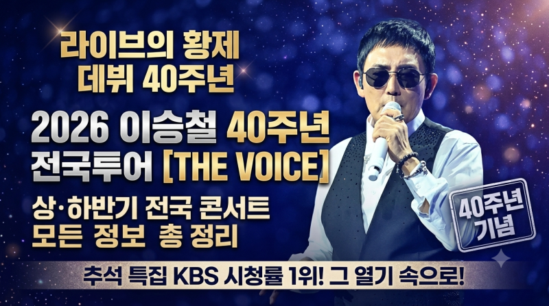 이승철 40주년 콘서트 THE VOICE — 전국투어 일정·티켓·세트리스트