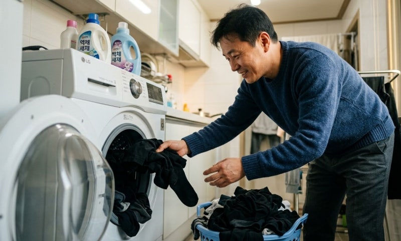 검은 옷 물 빠짐 방지하는 법 색 바램 없이 세탁하는 방법