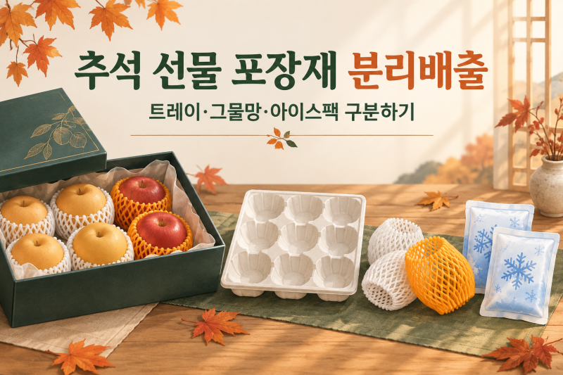 추석 선물 포장재 분리배출, 과일 트레이·아이스팩 버리는 법