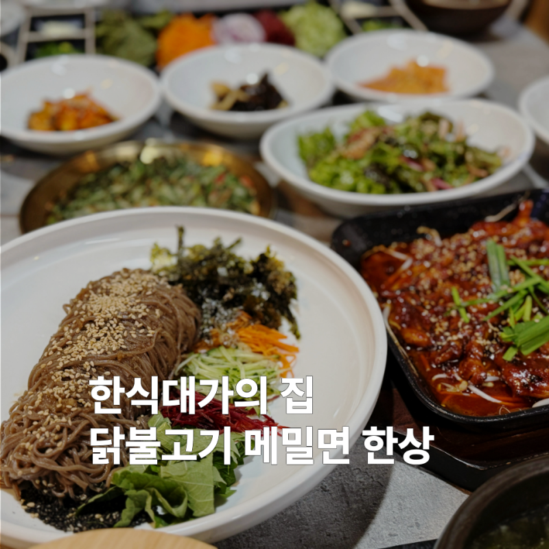 구미 한식대가의집 산에서온삼계탕, 닭불고기 메밀면 한상과 한방삼계탕