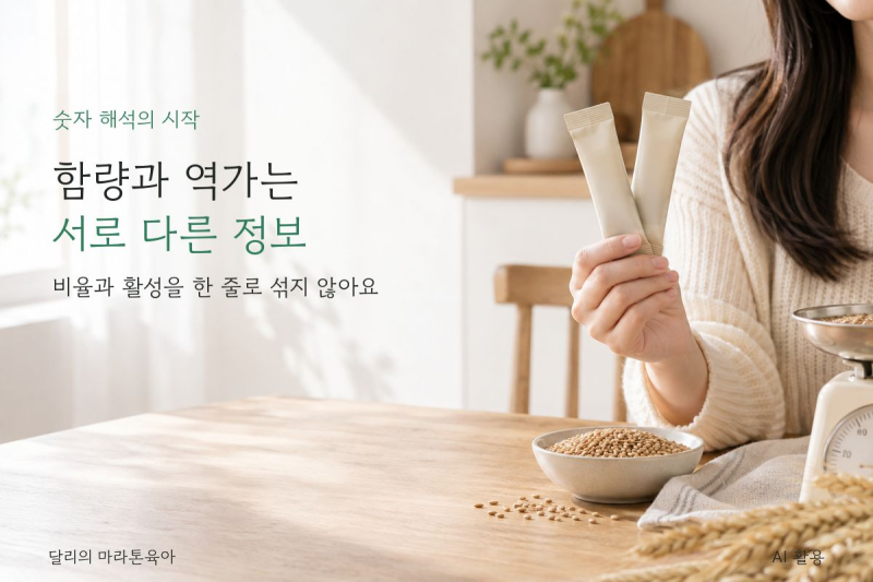카무트효소 고를 때, 함량과 역가수치 중 뭘 봐야 할까?