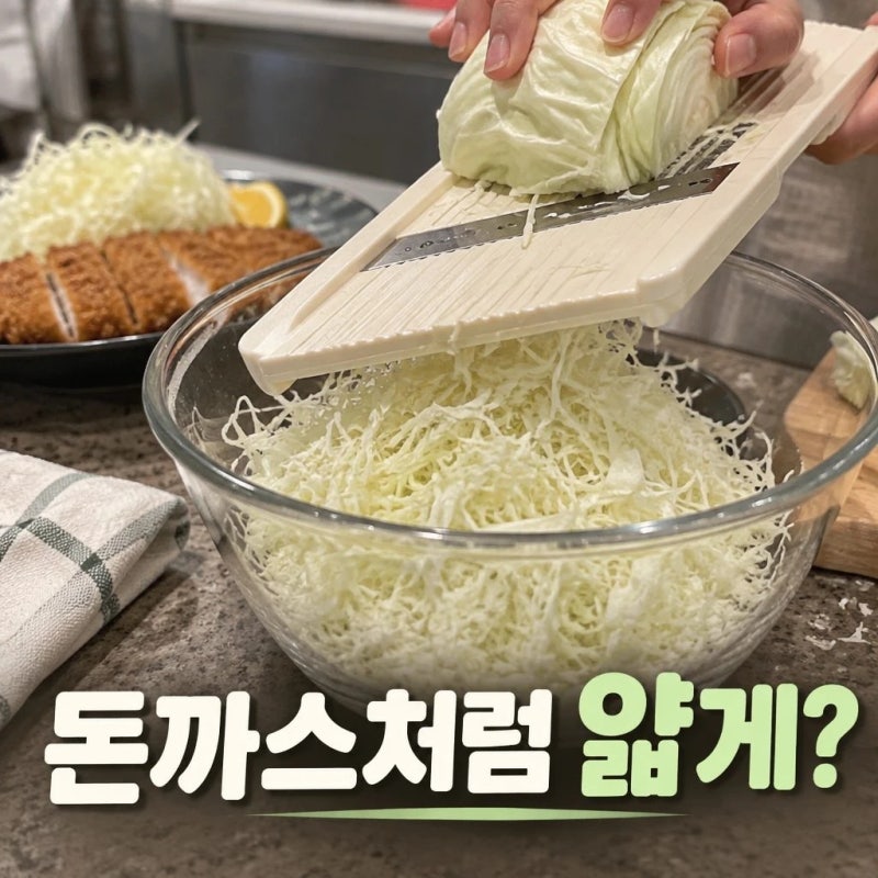 다이소 양배추 채칼 찾는다면? 돈까스집처럼 얇게 써는 법