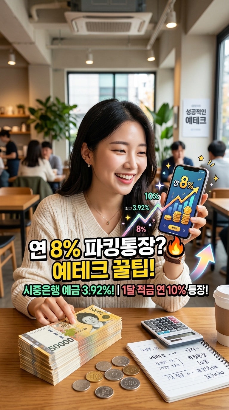 예테크 추천 연 8% 파킹통장 시중은행 예금 금리 비교 단기적금 전략