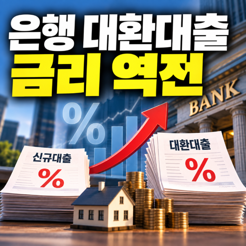 대출 갈아타라더니 금리가 더 높다, 은행권 대환대출 금리 역전