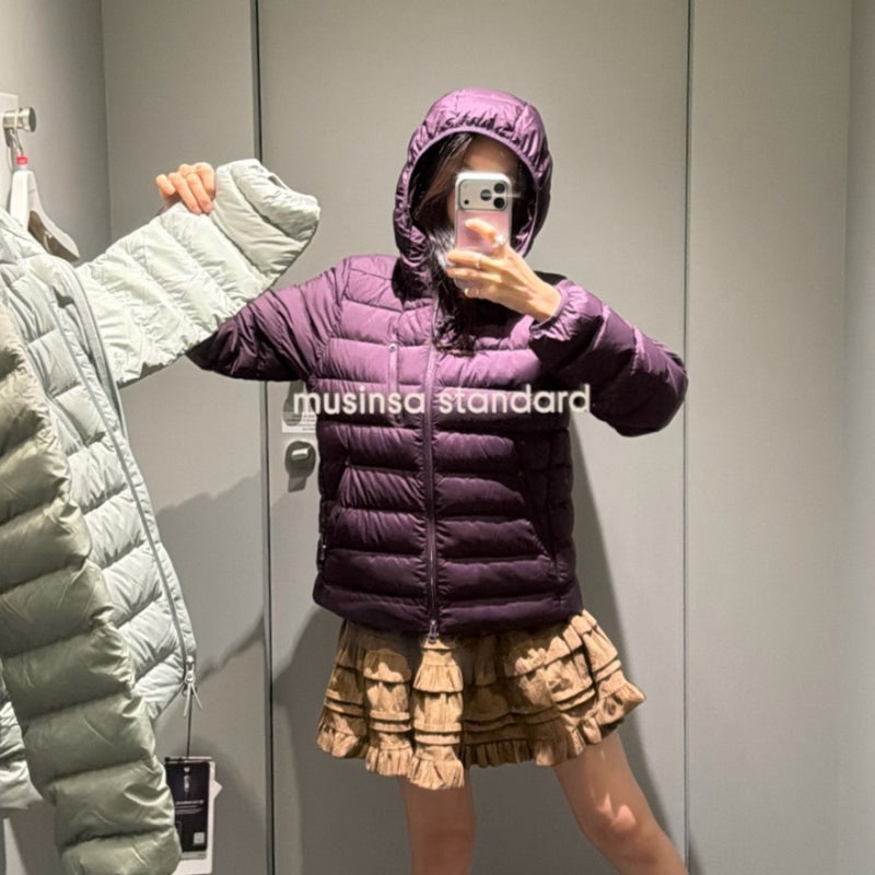 여자 후드 경량패딩 추천, 무신사 스탠다드 우먼 시티레저 후디드 패딩 사이즈별 후기