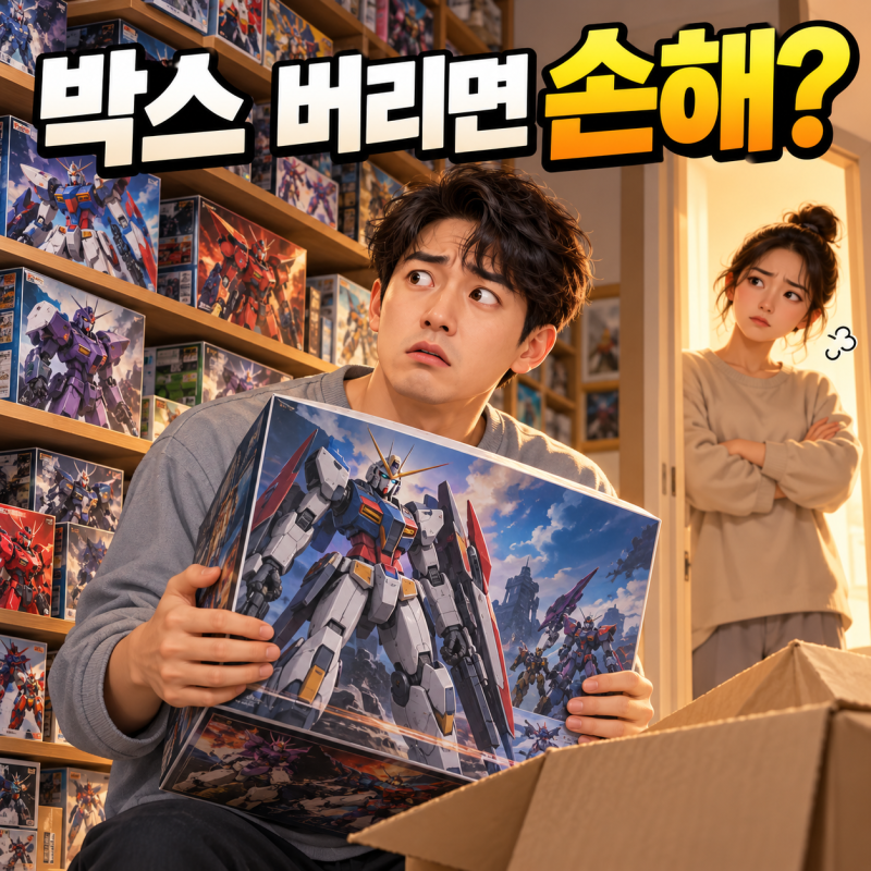 로봇 장난감 박스, 진짜 버리면 값이 떨어질까? 펜트리가 꽉 차도 못 버리는 이유 (프라모델, ....