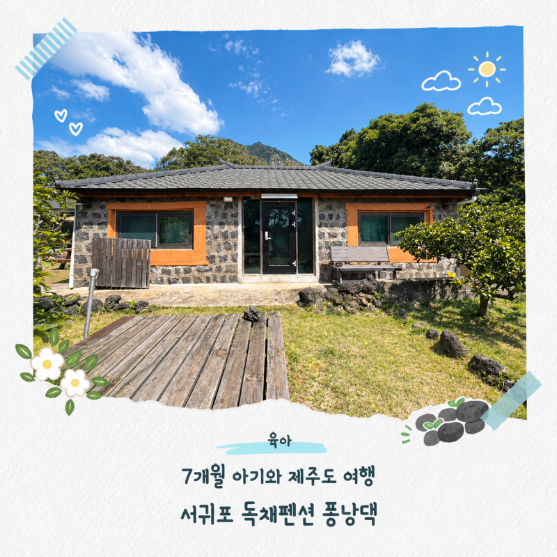 7개월 아기와 제주도 여행 | 서귀포 독채펜션 퐁낭댁