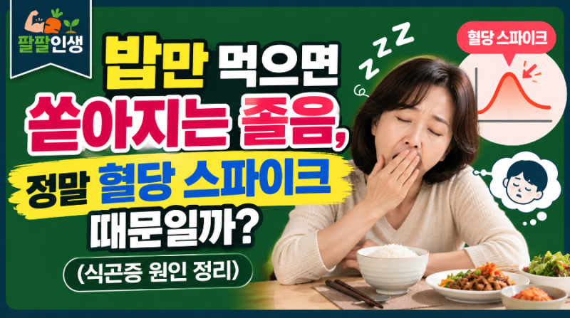 밥만 먹으면 쏟아지는 졸음, 정말 혈당 스파이크 때문일까? (식곤증 원인 정리)