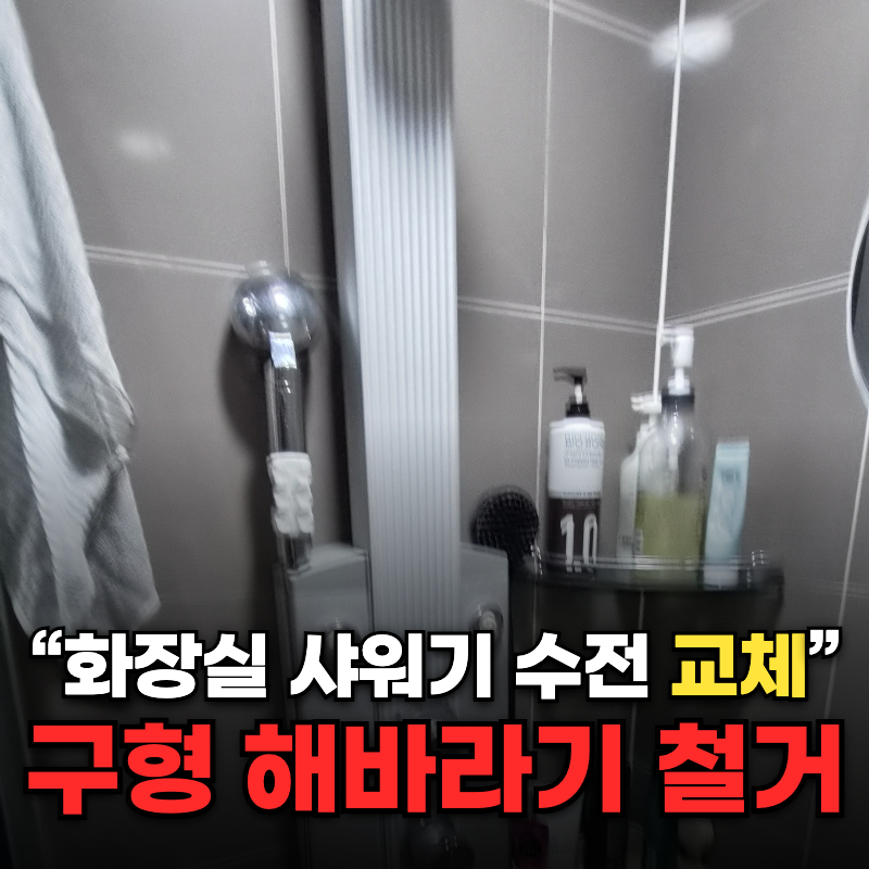 화장실 샤워기 수전 교체 비용 구형 해바라기 기둥 철거