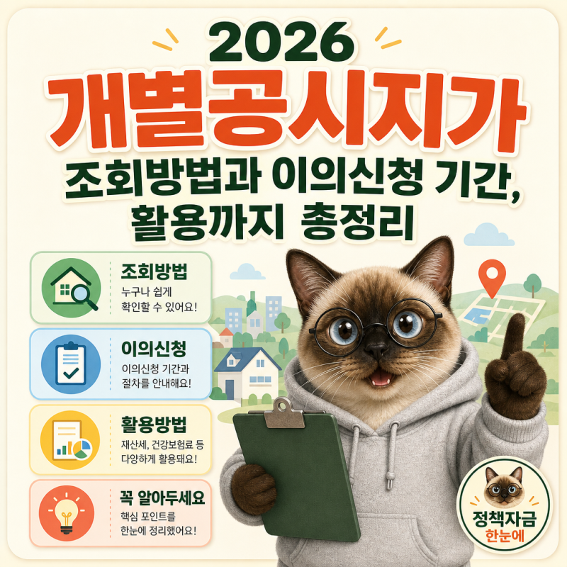 2026 개별공시지가 조회방법과 이의신청 기간, 활용까지 총정리