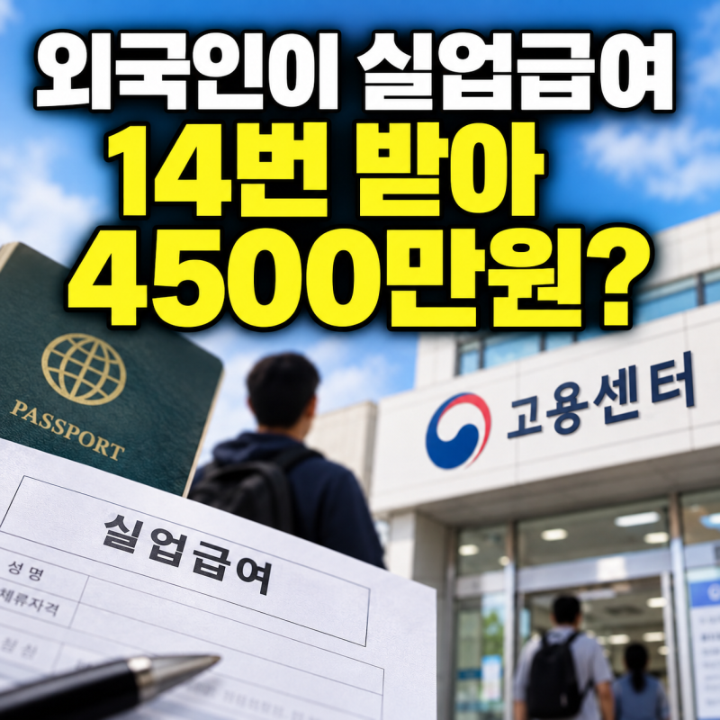 외국인이 실업급여 14번 받아 4500만원, 알고 보니 따져봐야 할 부분 있었다