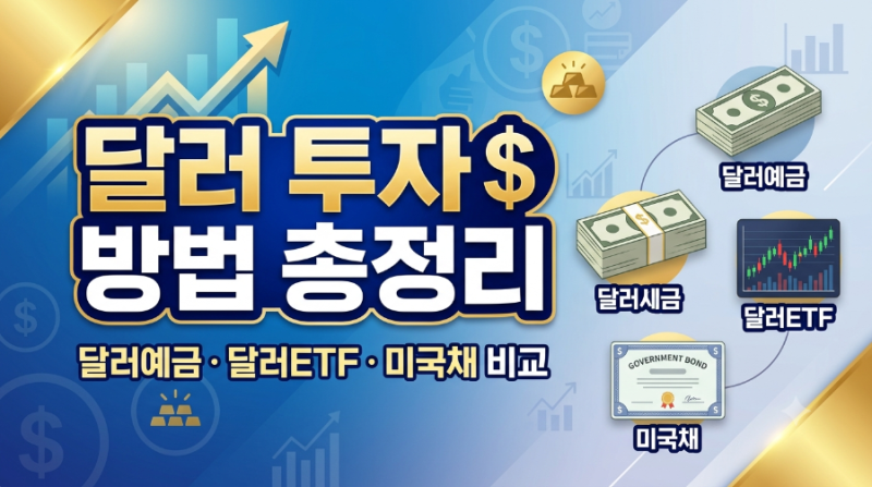 달러 투자 방법 총정리｜달러예금·달러ETF·미국채, 뭐가 다를까?