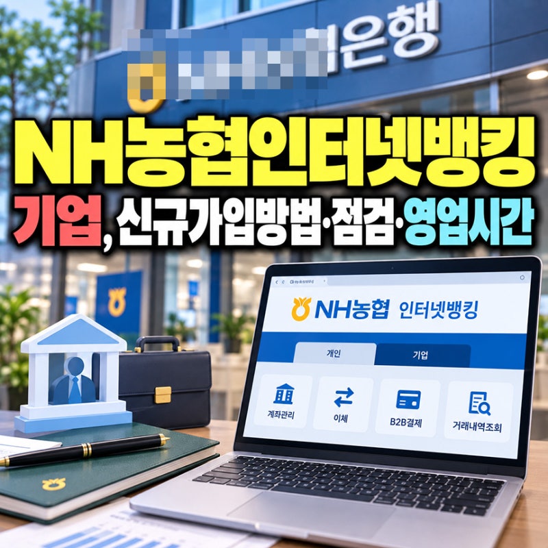 NH농협인터넷뱅킹 기업, 신규가입방법·점검·영업시간
