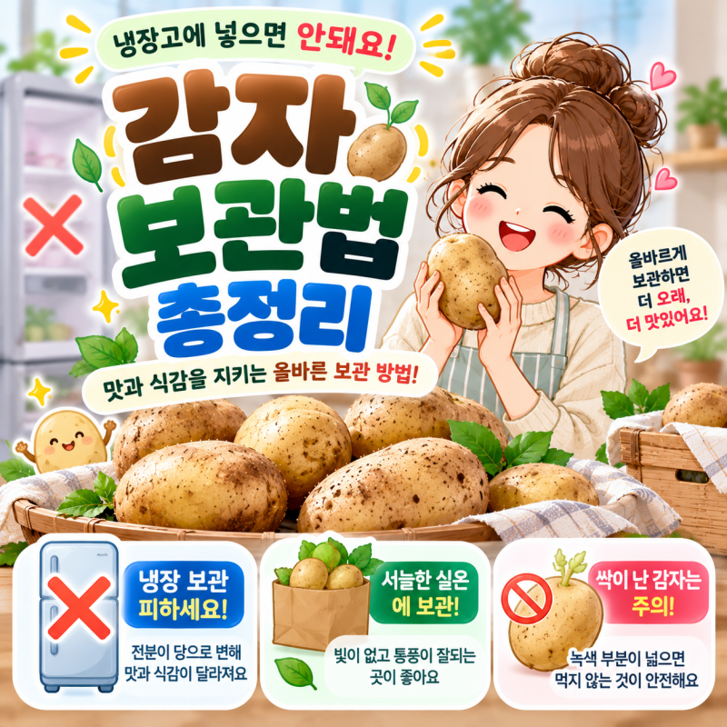 감자 보관법 총정리, 냉장 보관하면 안 되는 이유와 올바른 보관 방법