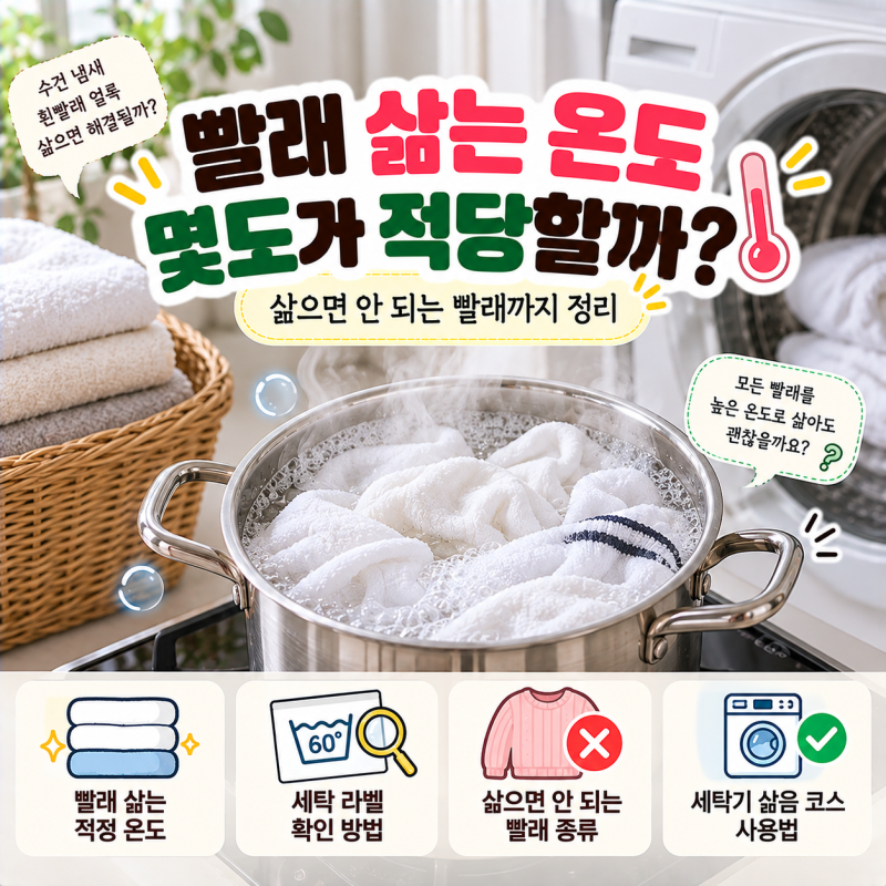 빨래 삶는 온도 몇 도가 적당할까? 삶으면 안 되는 옷까지 정리