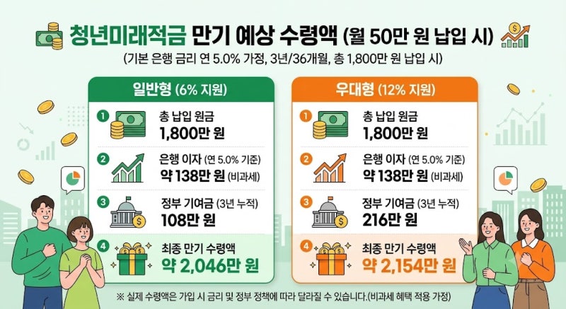 [2편] 청년미래적금 vs 청년도약계좌 완벽 비교: 3년 만기와 5년 만기 무엇이 유리할까?